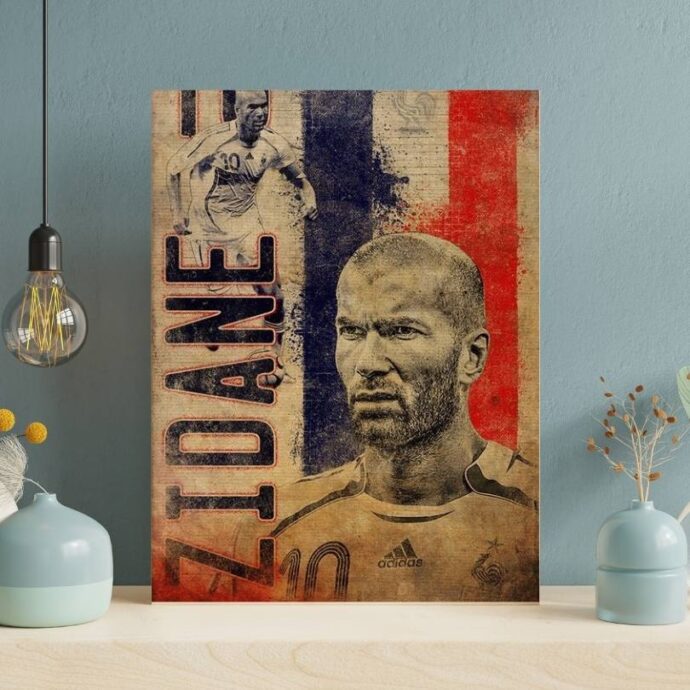 Tableau Décoratif Zinedine Zidane – Légende du Football Français