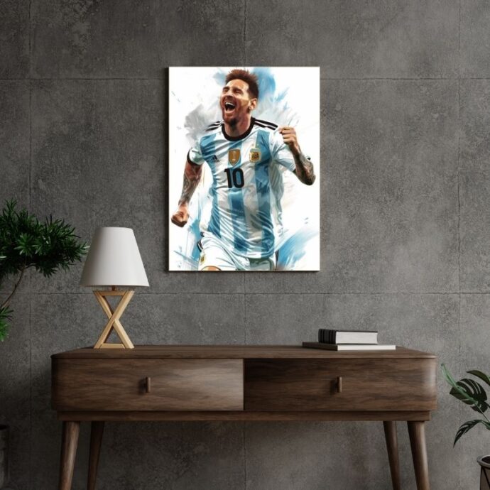 Tableau Décoratif Lionel Messi – La Légende de l’Argentine en Action