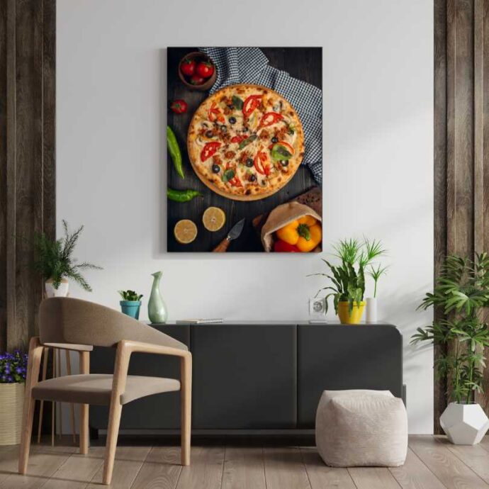 Tableau Décoratif Pizza – Vue Gourmande